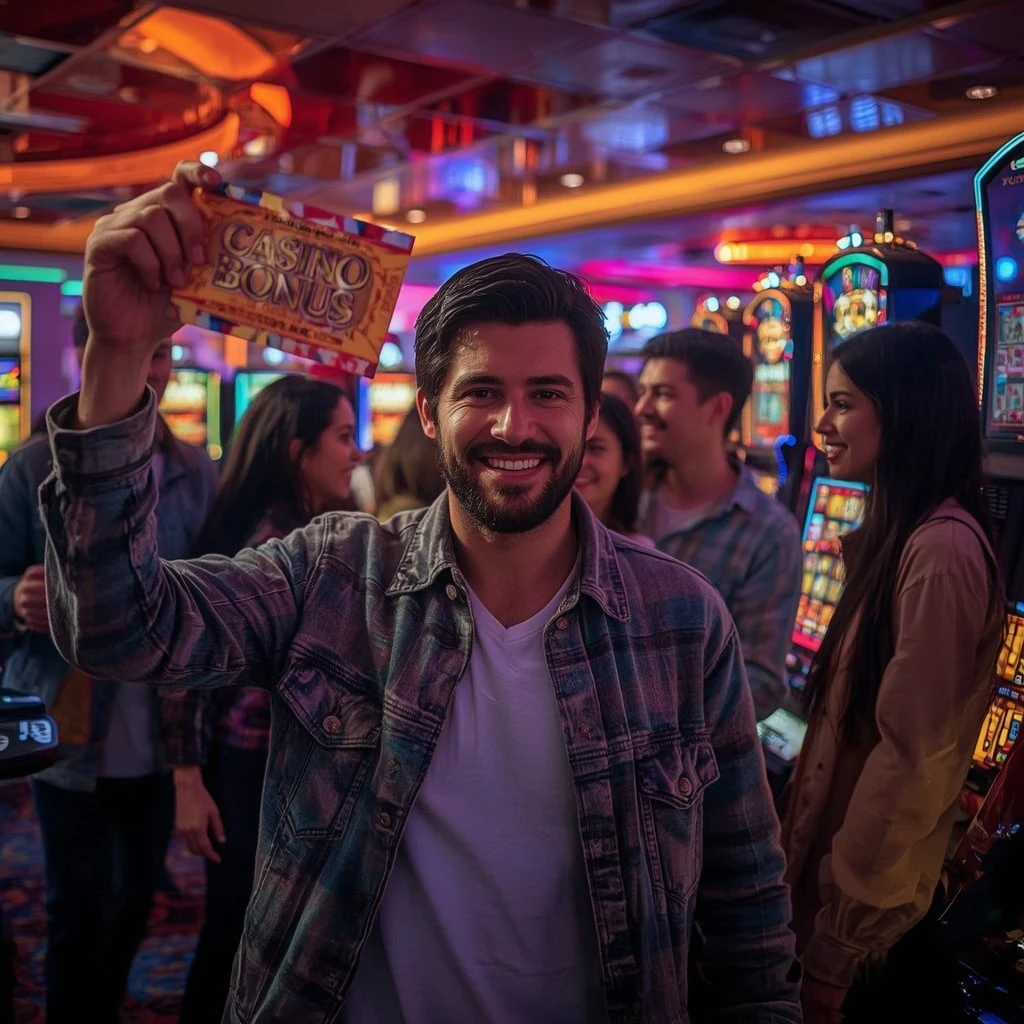 une personne tenant un bonus JACKPOT WHEEL CASINO
