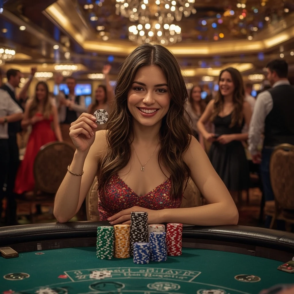 bonus dans les mains de l'homme au casino Jackpot Wheel Casino